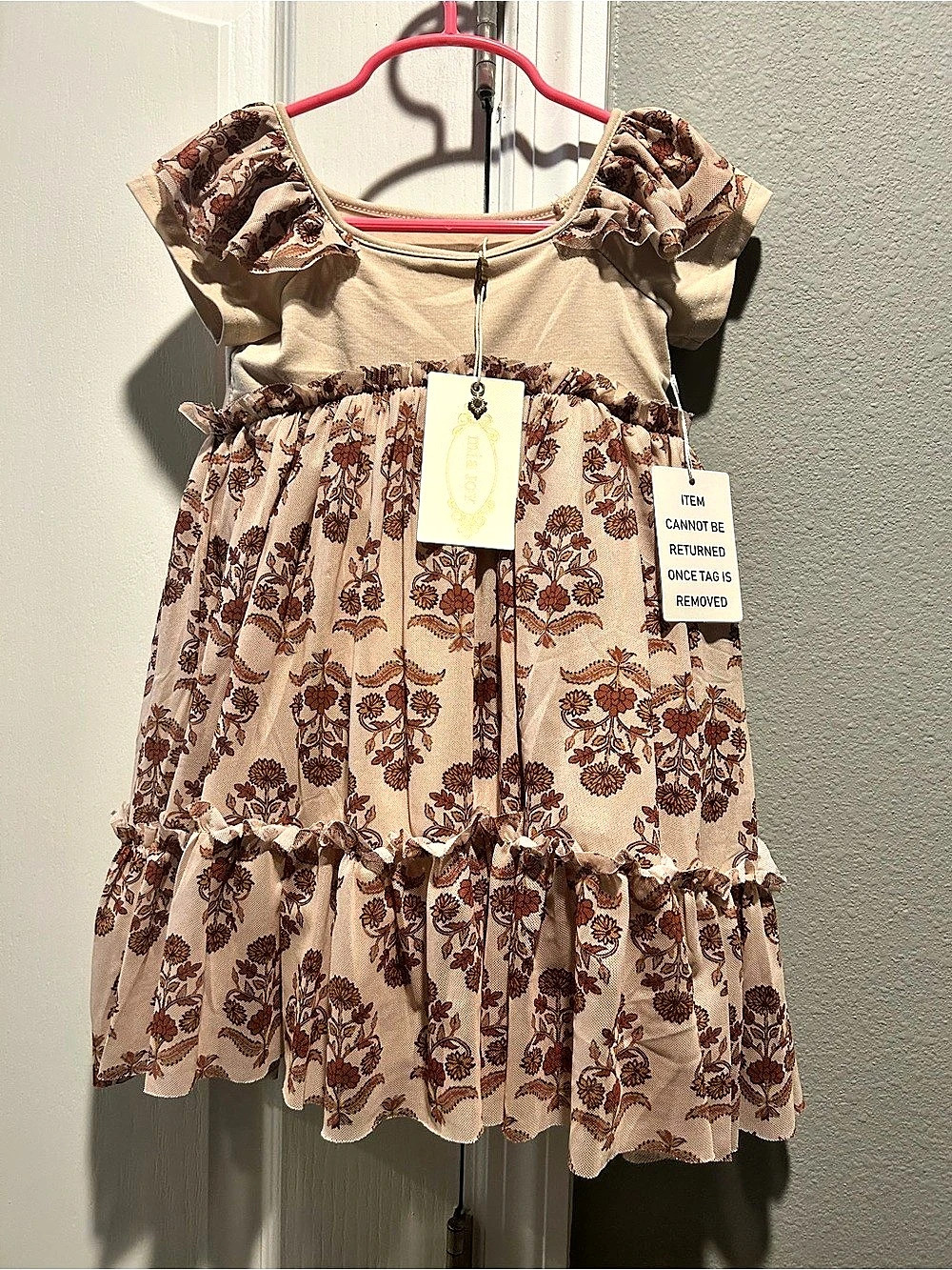 Joyfolie Floral Tiered Dress NWT